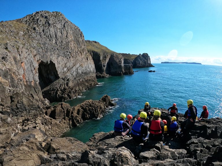 Coasteering at Lydstep, Pembrokeshire