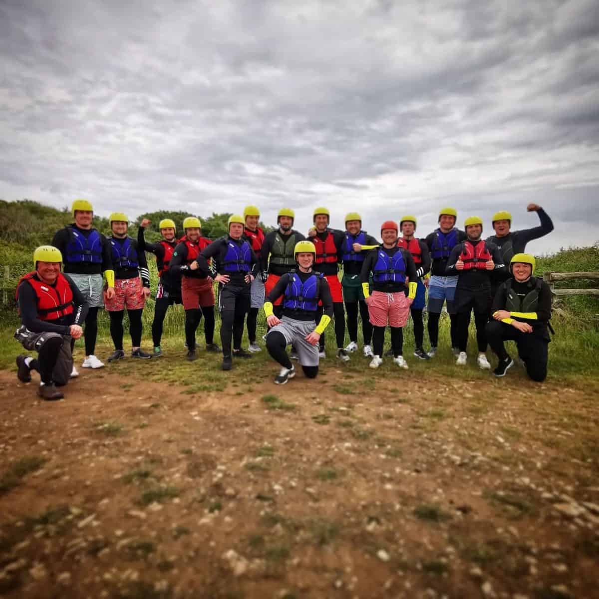 Stag and hen group coasteering in Pembrokeshire